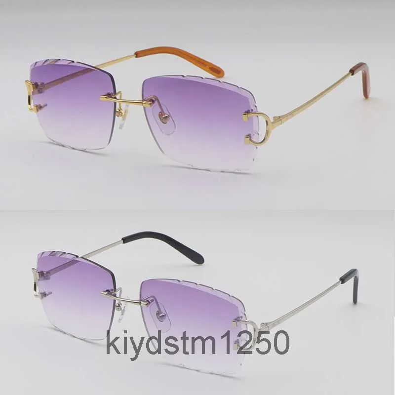 Factory Outlet Selling Man c Decoration Wire Frame Sunglasses for Women Rimless Men Glasses Outdoors Mirrored Summer Outdoor Traveling Eyeglasses New Colour JBNG