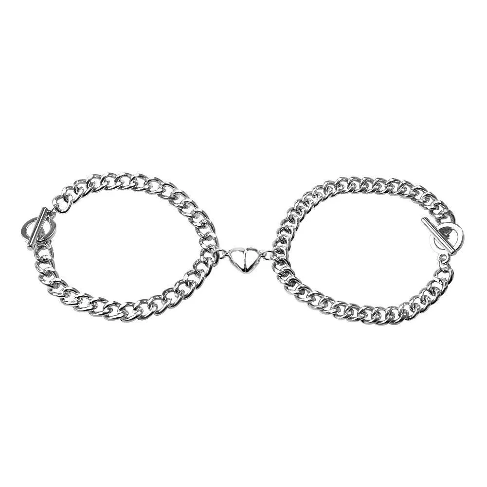 Kette 2 Teile/satz Herz Glocken Magnetische Paar Kette Armbänder Gegenseitige Anziehung Beziehung Passendes Armband Für Männer Frauen F Dhgarden Dhvo9