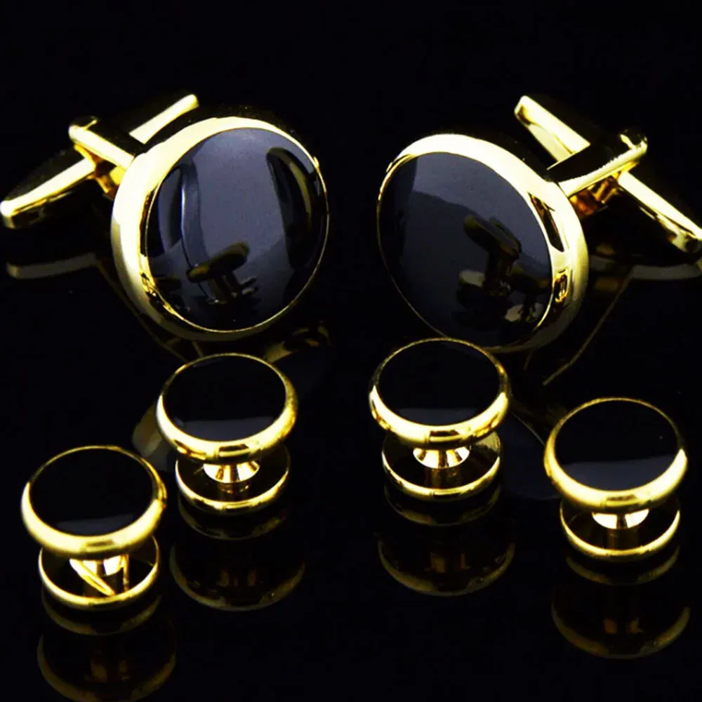 Links Cuff button six 6 sets of Tuxedo suits sleeves Cufflinks tuxedo studs Report And Gift Box