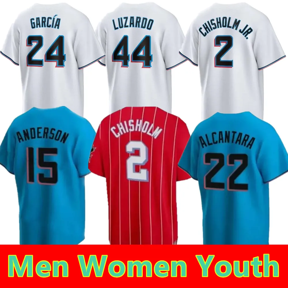 2024 Maglia personalizzata Jazz Chisholm Jr. Sandy Alcantara Luis Arraez Jorge Soler Miguel Cabrera Dontrelle Willis Burdick Beckett Barnes Meyer Eury Perez David Robertson