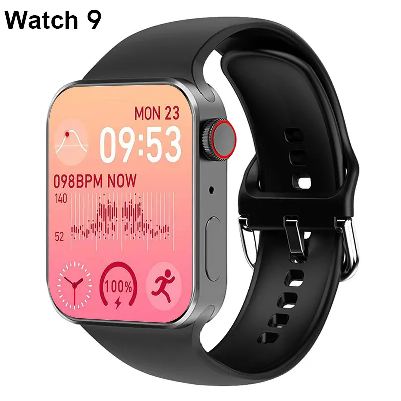 2.0 inch Ultra Smart Watch Series 9 Heren Dameshorloge 8.45 mm NFC Bluetooth-oproep Draadloos opladen GPS Tracker Fitnessarmband Sport Smartwatch voor Android IOS-horloges