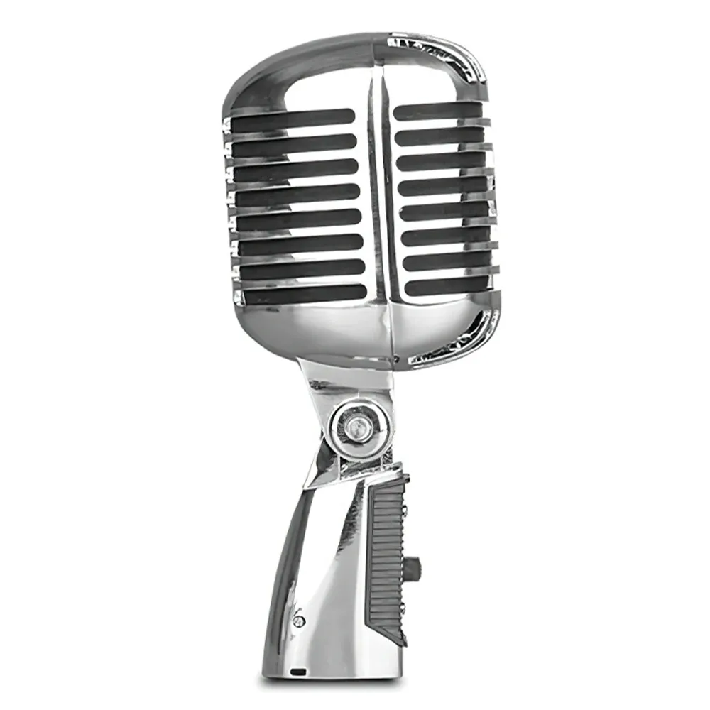 Mikrofoner Vintage Style Microphone For Shure Simulation Classic Retro Dynamic Vocal Mic Universal Stand for Live Performance Karaoke