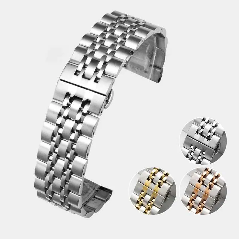 Autres montres 20 mm 22 mm montre intelligente universelle bracelet en acier inoxydable à sept perles adapté au bracelet Apple Watch 45 mm 44 mm 42 mm 38 mm 40 mm bracelet 41 mm J240222
