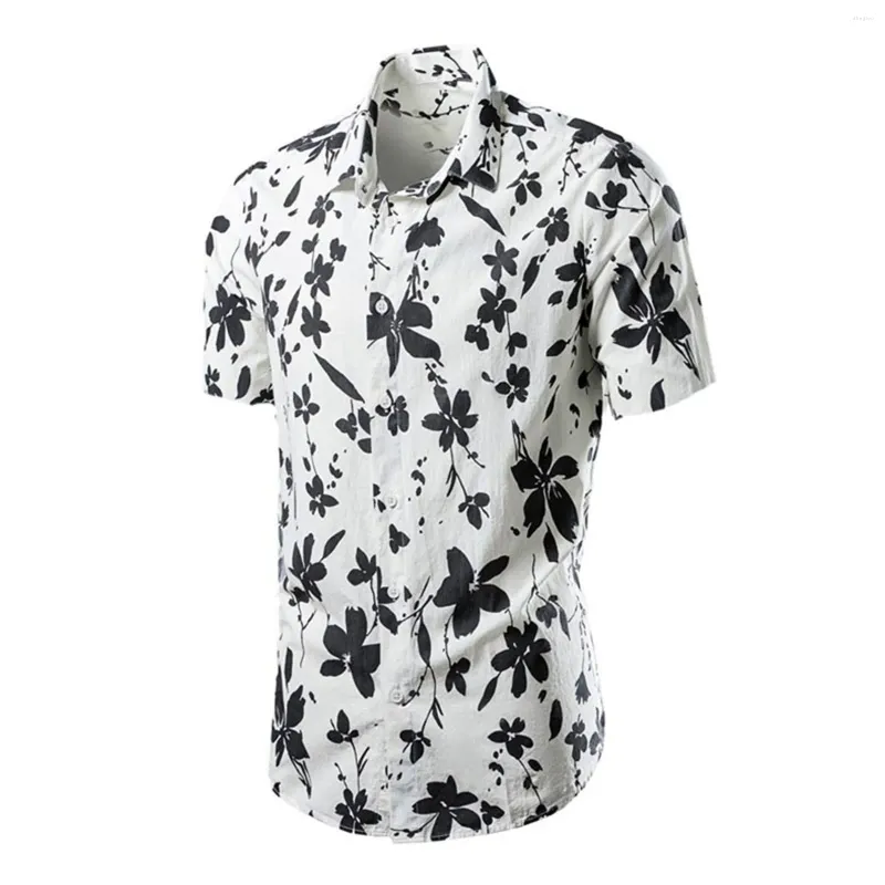 Men's T Shirts 2024 Summer Multi Colored Jacquard Short Sleeve Shirt Casual Floral Mens Fall Fashion