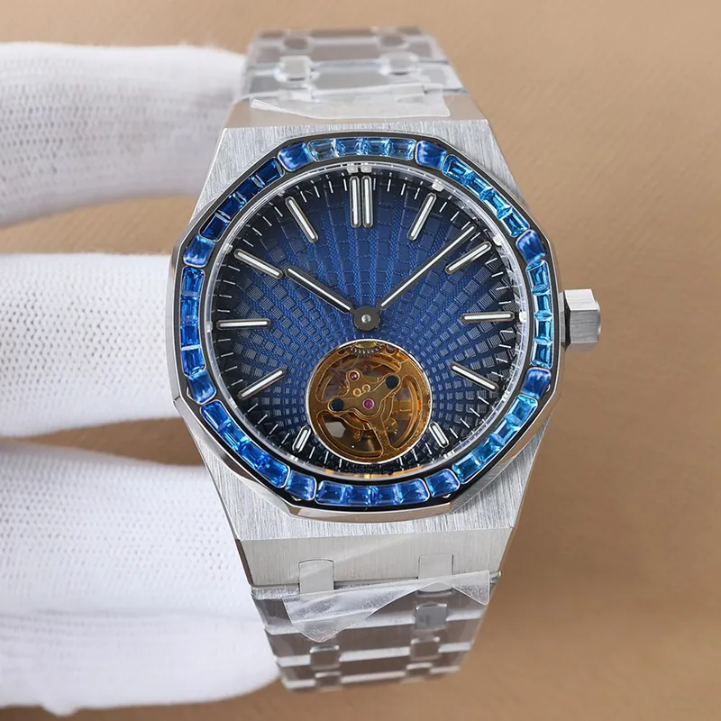 Relógio automático movimento mecânico designer relógios para homens 41mm aço inoxidável safira negócios relógio de pulso moda pulseira presente
