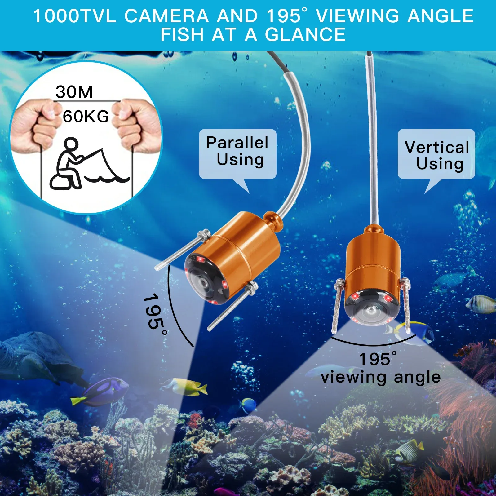 Finders 4.3 Inch Underwater Fishing Camera 195° Wideangle Infrared