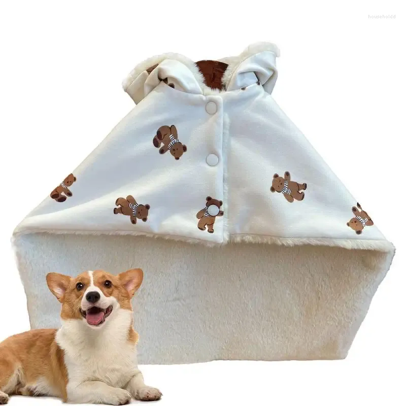 Trajes de gato cobertor quente urso padrão macio gatinho capa cachorrinho cachorro animal de estimação para cama sofá carro sofá