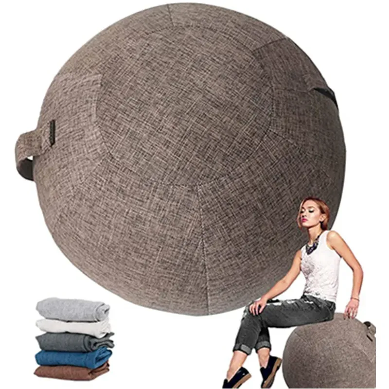 Equipaggiamenti 55 65 75 85 cm Polvera a sfere di yoga Copertura antisliscip Cotton Assorbano la copertura a sfera di yoga sudore per custodia protettiva