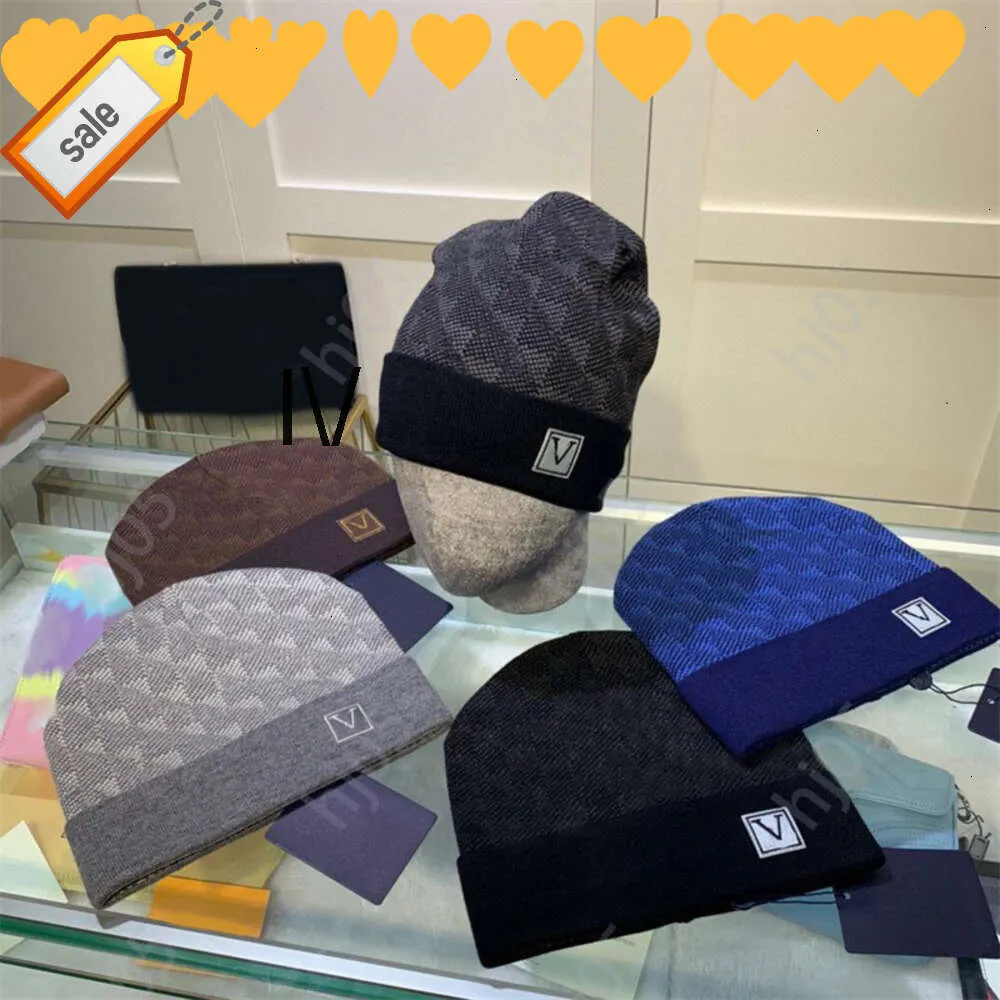 aplaid designer beanie designer chapéus para homens gorros de malha chapéu de inverno queda térmica crânio boné viagem de esqui clássico luxo gorros marrom preto cinza manter war331sw