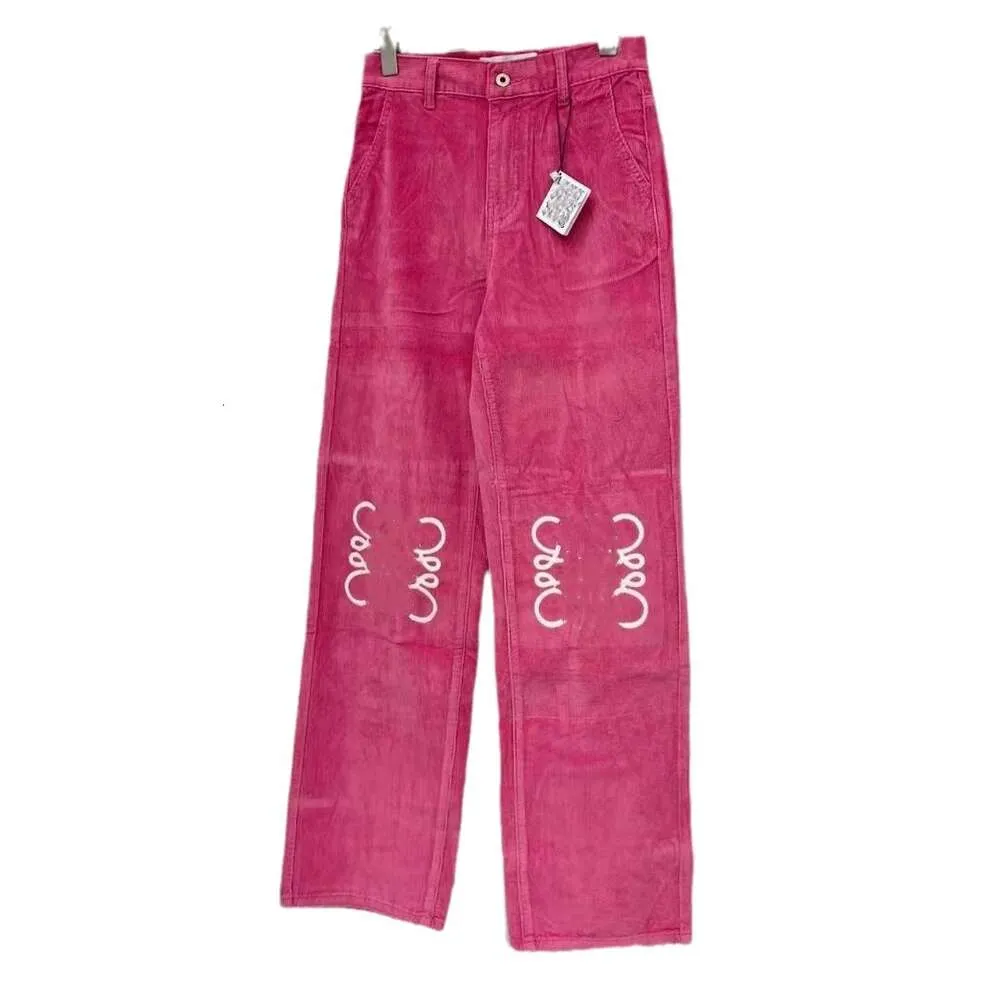 Loewee Designer Jeans Fashion Luxury For Women's Men's Jeans Men Automne et Winter Knee Corduroy Pantal Pantal