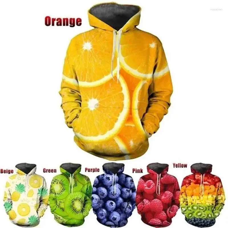 Sweats à capuche pour hommes Fruits tropicaux Citron Sweat à capuche Hommes 3D Avocat Kiwi Fruit Imprimer Vêtements pour femmes Harajuku Mode Y2k Pulls à capuche