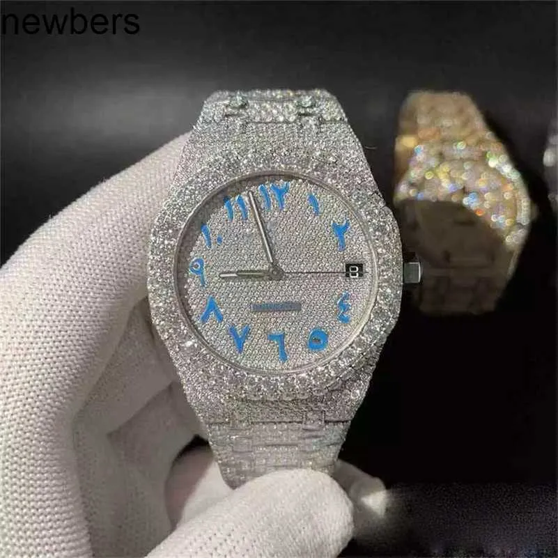 SuperClone Ap Diamond Diamonds Watch Pass Test Mouvement à quartz vvs Iced Out Sapphire Watch Vvs Moissanite Automatique Sier Top Quality 904l Steel Out Sapphire Watchc