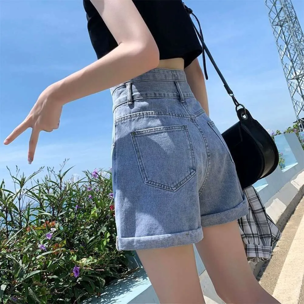 508 DENIM Shorts Women's High Cherned Summer New Loose and Niche Lister A-Line Stendy Instagram