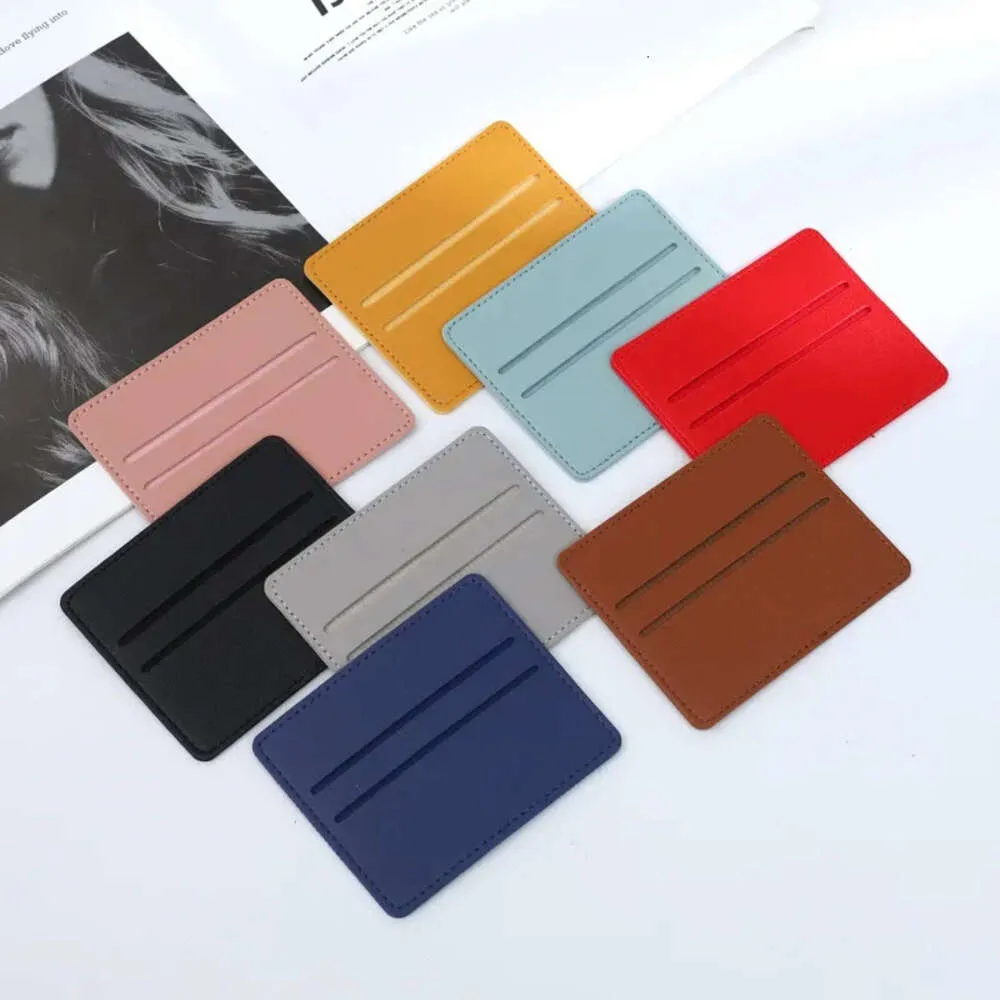 Leather Change Credit Card Document Photo Card Case Sleeve Pu Mini Slim Business Card Holder