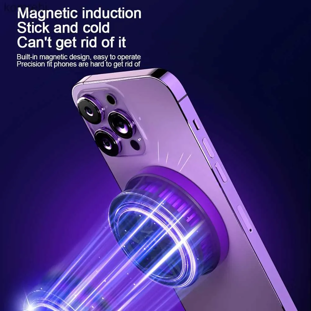 Inne akcesoria telefonów komórkowych S18 Universal Mobile Phone Cooler Telefon Gaming Magic Radiator z otaczającym światłem przenośny półprzewodnik chłodzący chłodzenie 2402