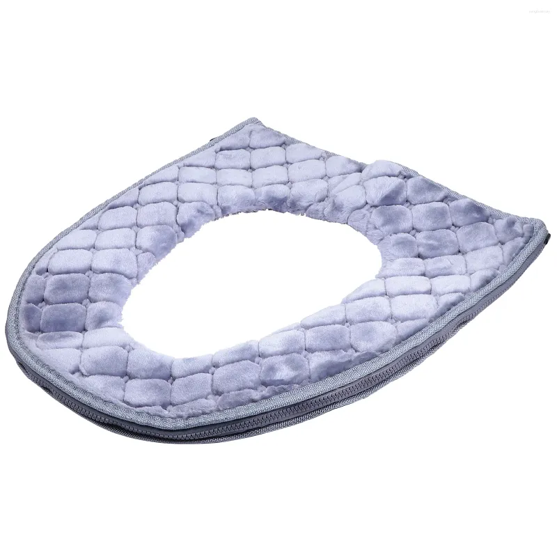 Toilet Seat Covers Zipper Cushion Cover Mat Winter Universal Pads Bathroom Accessories