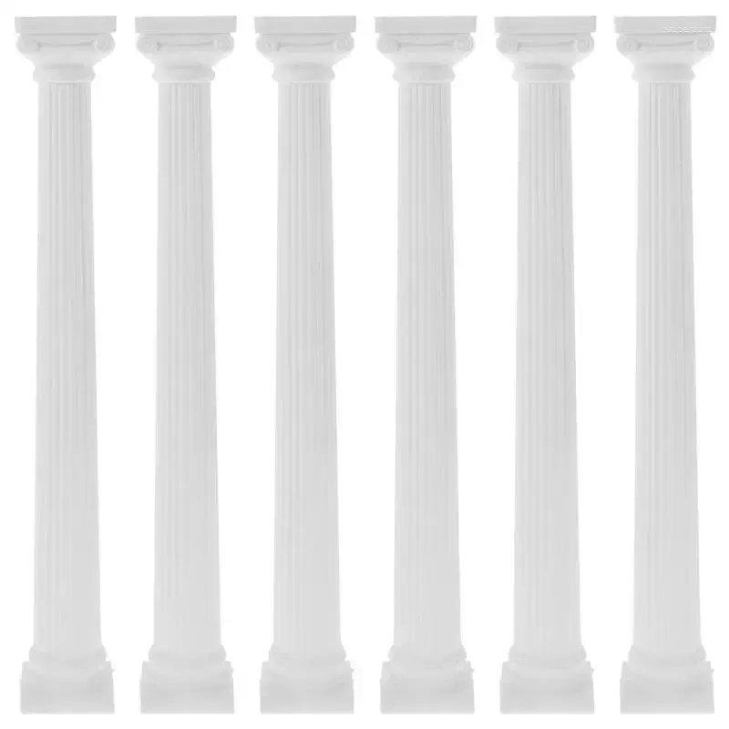 Statuette decorative 6 pezzi Statua pilastro romano Mini colonna Po Prop Sabbia Decorazioni da tavola Colonne Scultura Casa