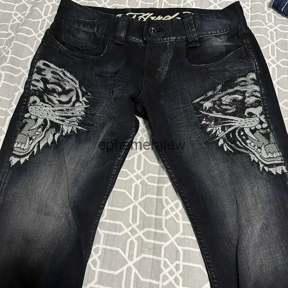 Kadınlar Kot pantolon kot pantolon başlık gevşek y2k giyim retro erkek lacivert jeans yeni harajuku gotik yüksek bel geniş hip-hop pantsh24222