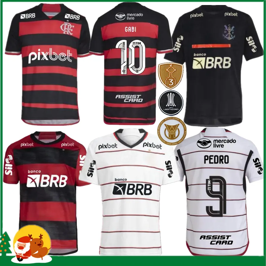 24 25 25 Koszulki piłkarskie Flamengo 2024 Diego E.Ribeiro Gabriel B. Gabi Pedro Vidal de Arrascaeta Gerson B.henrique Camisa Mengo Men Men Kobiety z zestawem piłkarskim