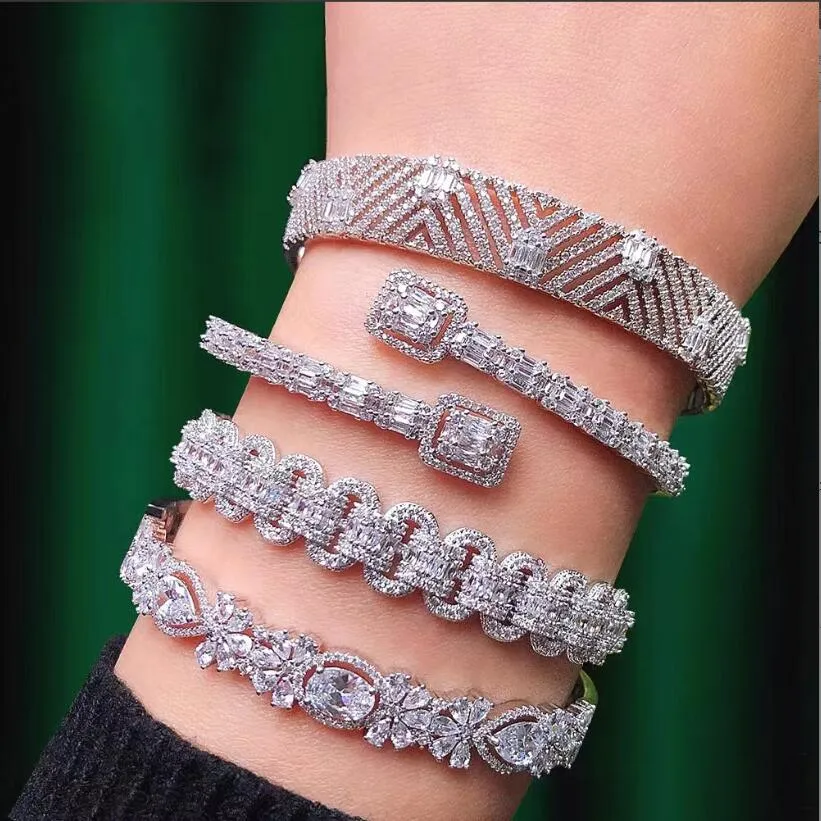 DHgate.com:Elegant 925 Sterling Silver Cubic Zirconia Open