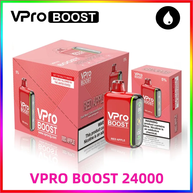 VPRO 부스트 12000 VPRO 부스트 24000 대형 화면 디스플레이 듀얼 메쉬 코일 조절 가능한 공기 흐름 정상 모드 24K 부스트 모드 12k Bang 15000 Bang Box