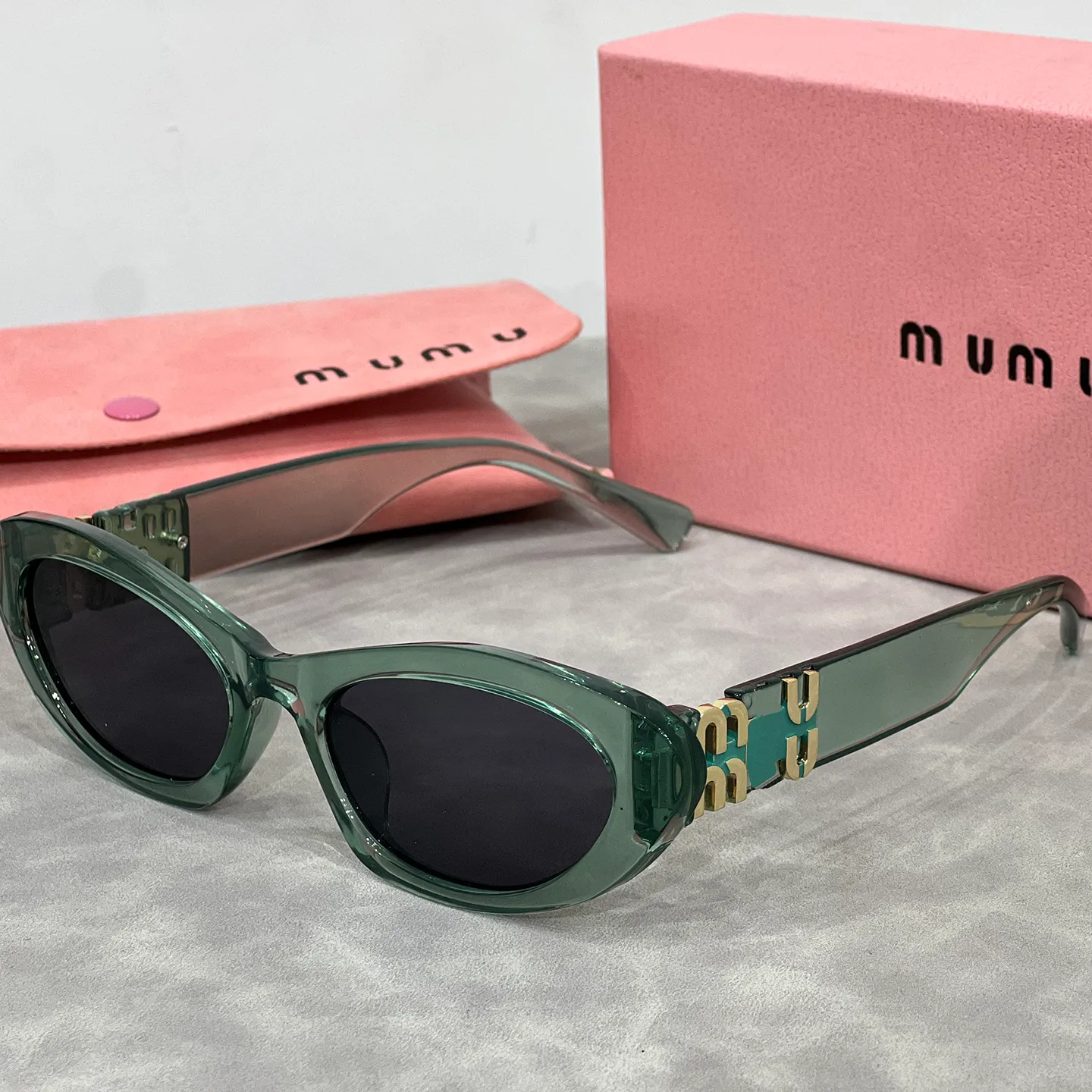 Designer solglasögon för kvinnor MU solglasögon Oval solglasögon lyxiga monogram solglasögon högkvalitativa solglasögon med originalboxfest