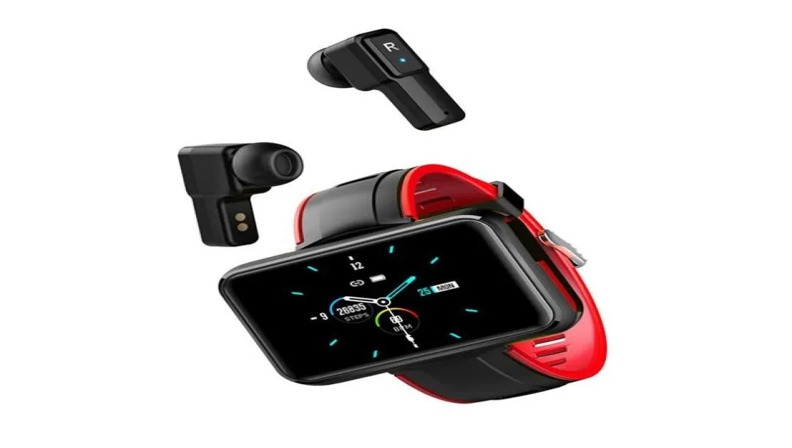 2020 جديد IP67 Waterpoof Smart Watch Men Women Women Smartwatch مع سماعات الرأس اللاسلكية Bluetooth سماعات الأذن Sport Litness Brace5722043