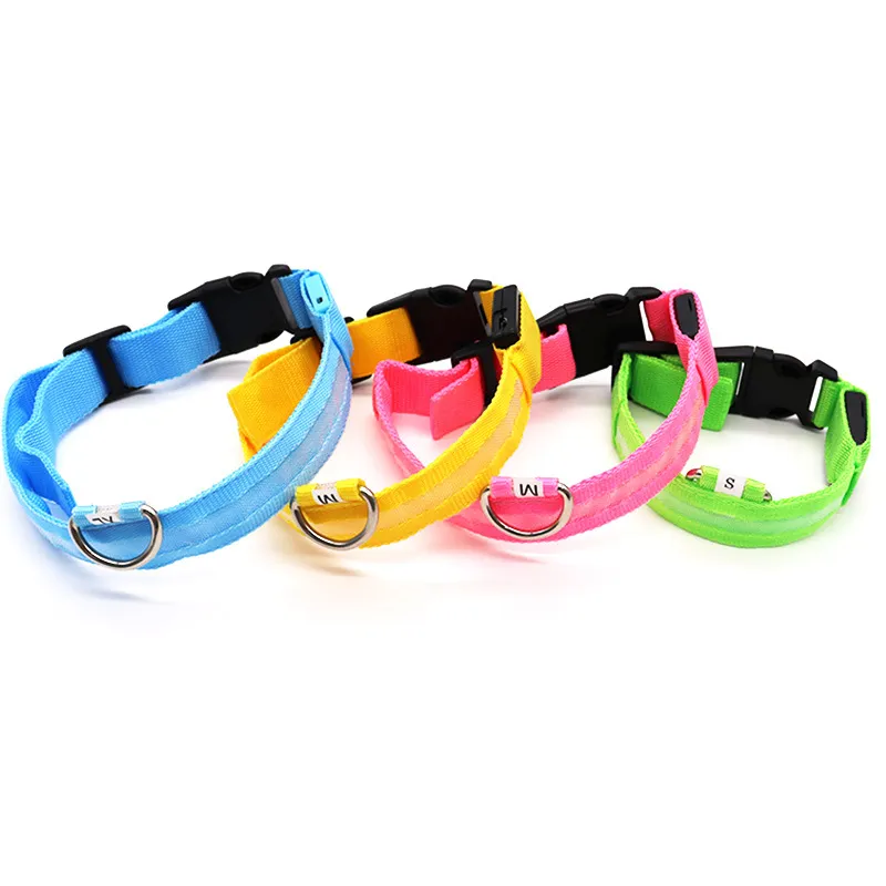 Pet lamp collar, dog collar, teddy gold LED glow-in-the-dark ring, anti-loss collar, charging ring