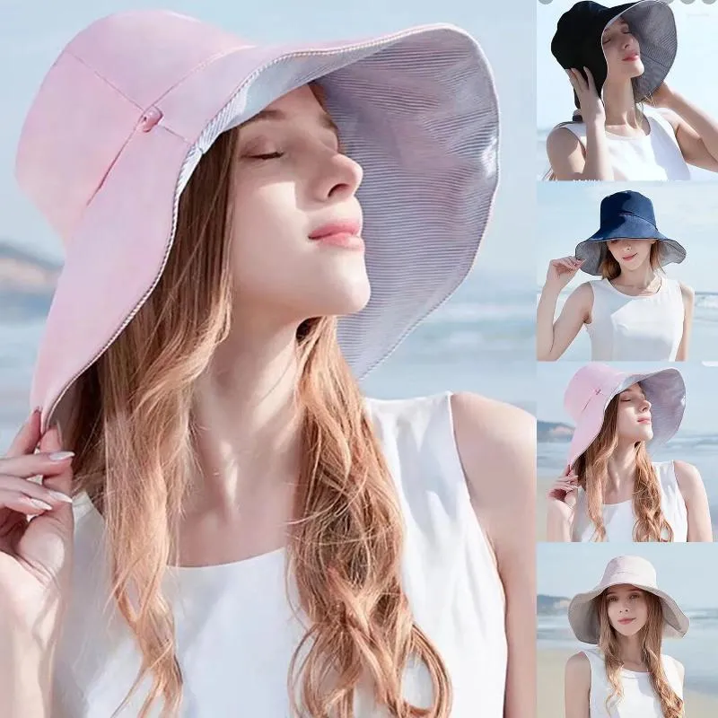 Chapeaux à large bord pliable Big Beach Sun Chapeau Femme Casquettes de baseball d'été G Fuel