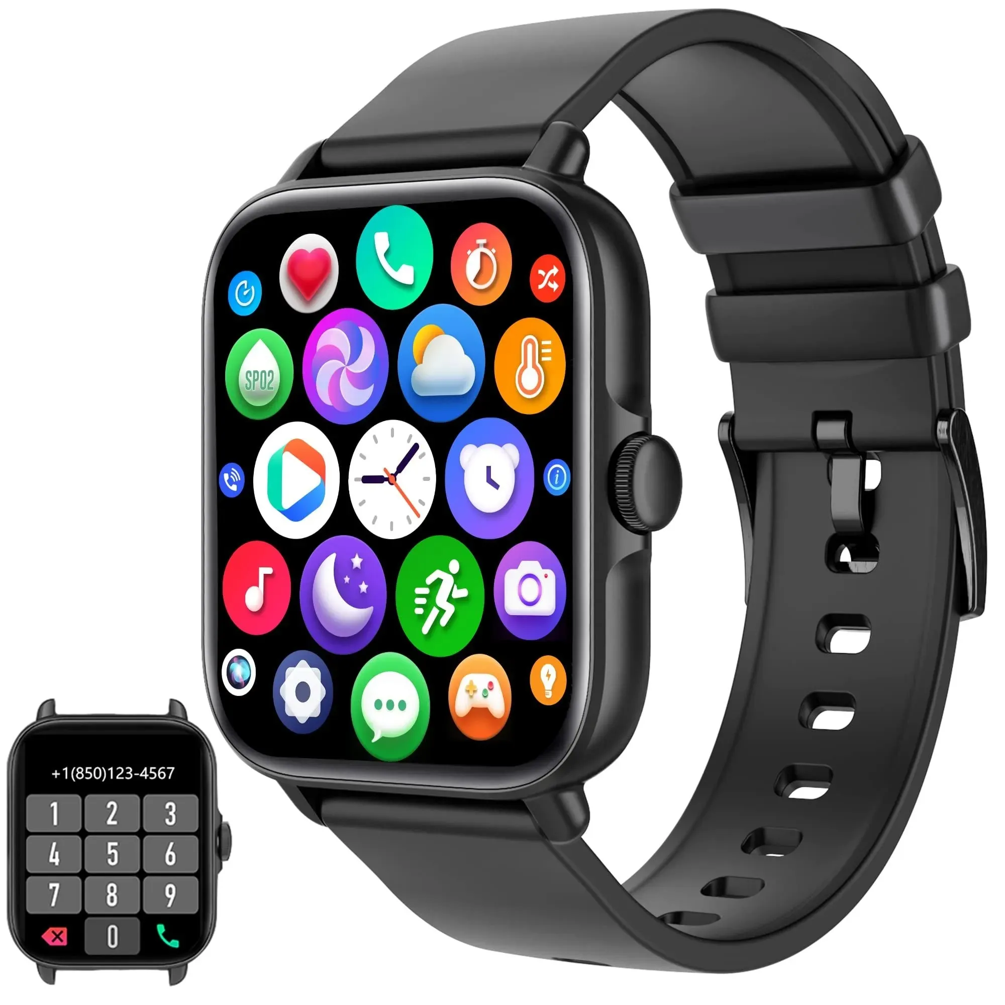 AMOLED Smart Watch NFC Bússola Bluetooth Chamada Música local 49mm Homens Mulheres Smartwatch para telefones Android e iOS Rastreador de fitness compatível com coração