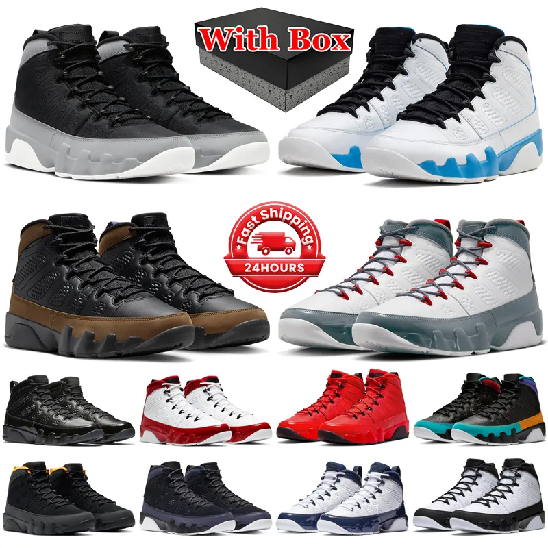 9 s Erkekler Basketbol Ayakkabıları 9 UNC Rüya Bunu Bred LA Oreo Lacivert Tur Sarı Erkek Spor Eğitmenler Sneakers Boyutu 41-47