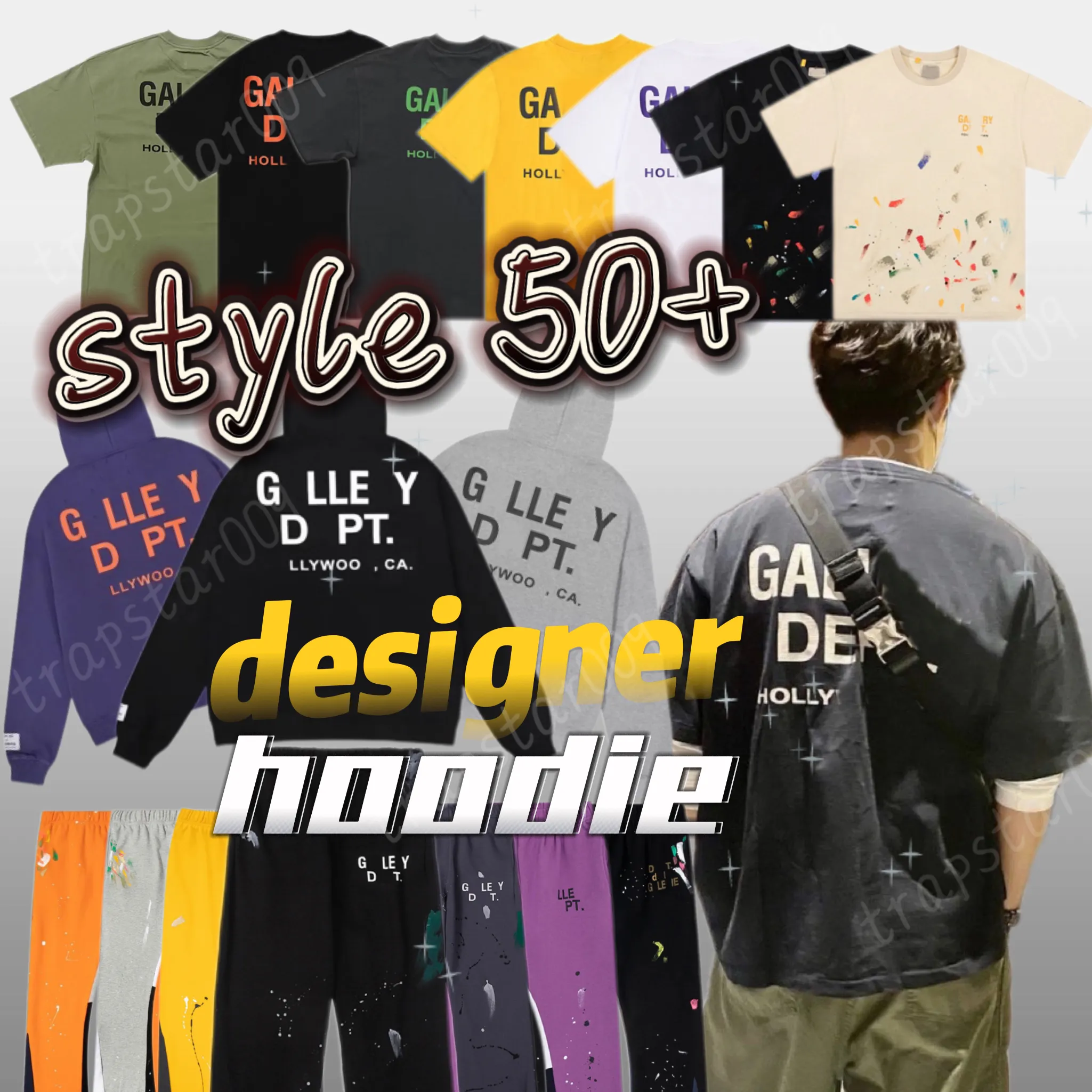 designer t-shirt galerij t-shirt mannen dept zomer ronde hals korte mouw katoenen letterprint vakantie casual paar dezelfde kleding hoodie trui