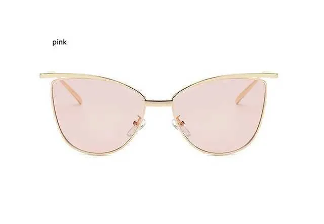 Lunettes de soleil œil de chat Poilt lunettes de soleil miroir femmes plat offre spéciale marque de mode concepteur lunettes de soleil dame UV400 PurpleL2402