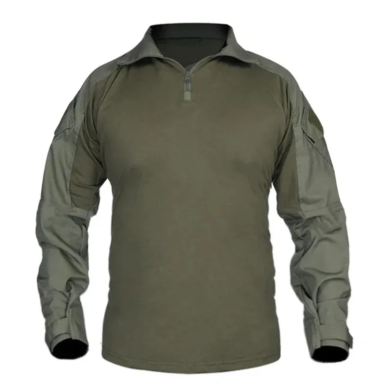 Hommes Gear Army T-shirt tactique SWAT Soldats T-shirt de combat militaire à manches longues CP Chemises de camouflage Paintball T-shirts 3XL 240221