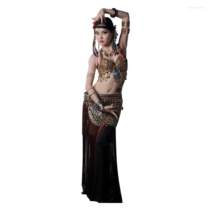 Scena noszona profesjonalna seksowna plemienna kostium tańca brzucha do występu