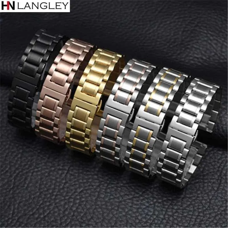 Autres montres Bracelet de montre bracelet de montre en acier inoxydable bracelet de montre en métal 12mm 14mm 16mm 17mm 18mm 19mm 20mm 21mm 22mm 23mm 24mm taille largeur J240222