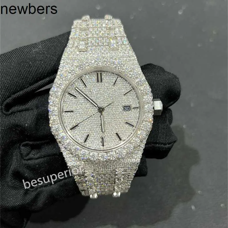 SuperClone AP Diamonds Diamonds Watch Pass Test Quartz Movement VVS Iced Out Safphire Watch for Men for High Quality Diamond Moissanite out utomatic luxurys i115