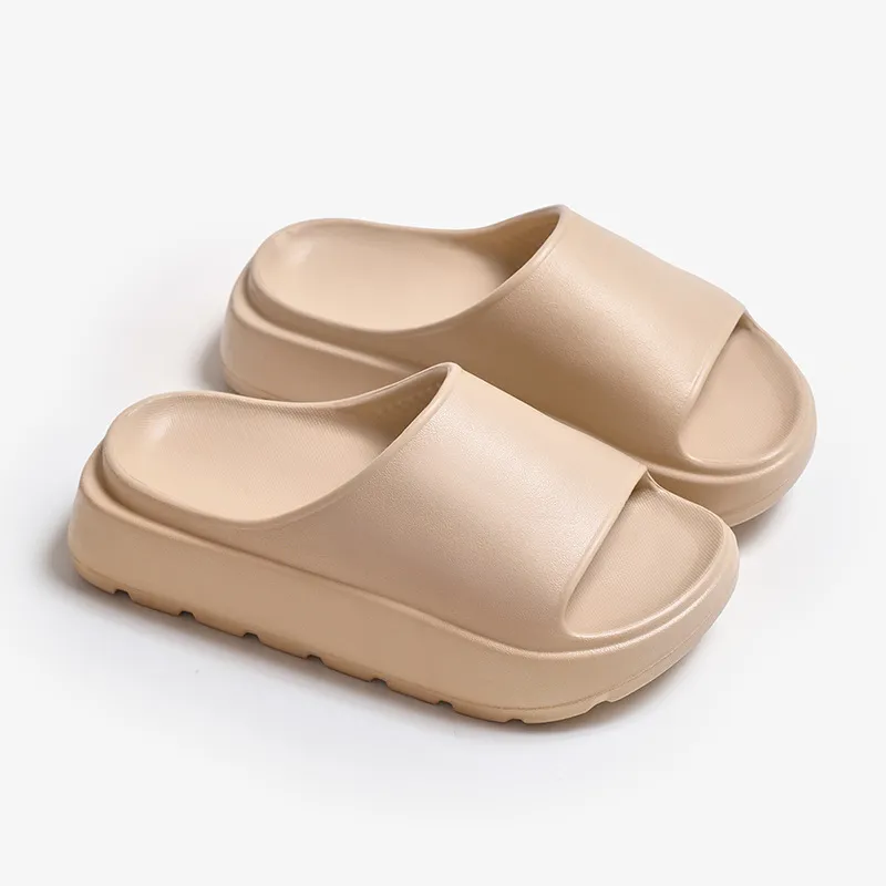 Pantofole in EVA da donna con suola spessa piattaforma per abbigliamento casual a casa e all'aperto Sandalo Scuffs Scarpa da donna marrone