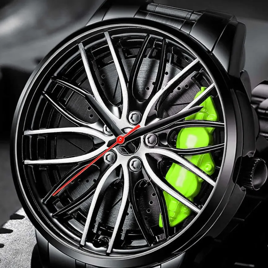 Herenhorloges Waterdicht Wiel Auto Velg Quartz Sport Voor Heren Klok Relogio Masculino Volks 2107282787