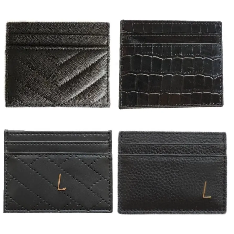 Designer Damen Kartenetuis Herren Kroko gesteppt Caviar Kreditkarten Geldbörsen Mini Wallet171t