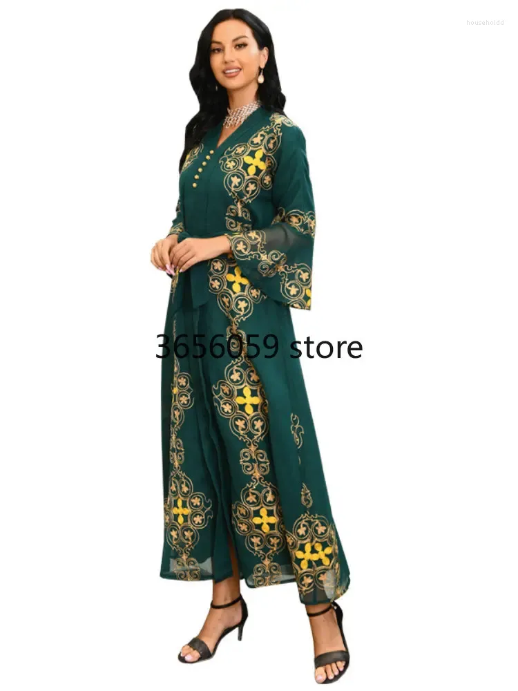 Ropa étnica Maxi Marruecos Vestido Mujeres musulmanas Abaya India Abayas Dubai Turquía Bordado Vestidos de fiesta de noche Kaftan Longue Vestidos