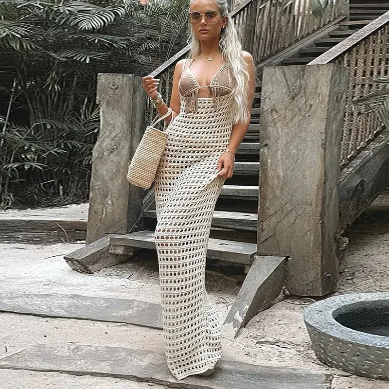 Backless Knit Crochet Beach Dress: Sexy, Hollow... From Guan02, $39.93 In  Bulk | DHgate.Com