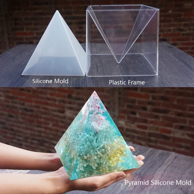 Оборудование 3PCS/2PCS Super Lize DIY Pyramid Leam Less Комплект крупные силиконовые 3D -формы пирамид