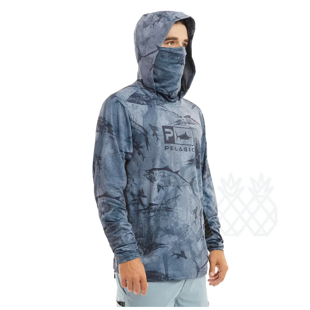 Vêtements Chemise de pêche pélagique été à manches longues Upf 50 + masque à capuche respirant à séchage rapide vêtements de pêche sweat-shirt de pêche Antiuv