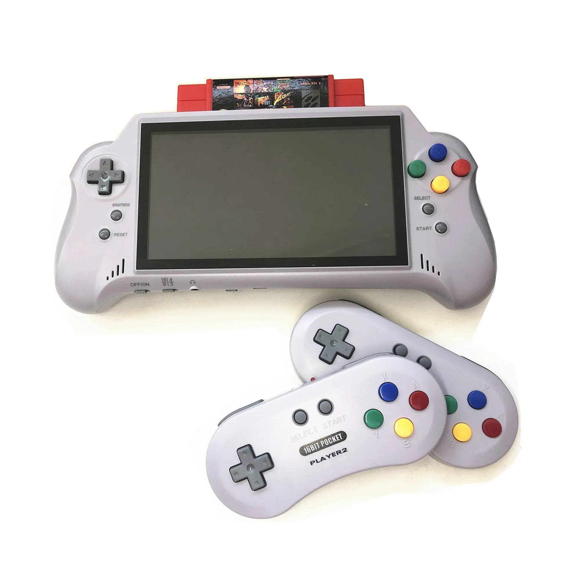 Joueurs Nouvelle console de jeu portable HD 7 pouces 16 bits HDMI ULTRA SNES POCKET RETROAD 5PLUS 2.4G contrôleurs sans fil