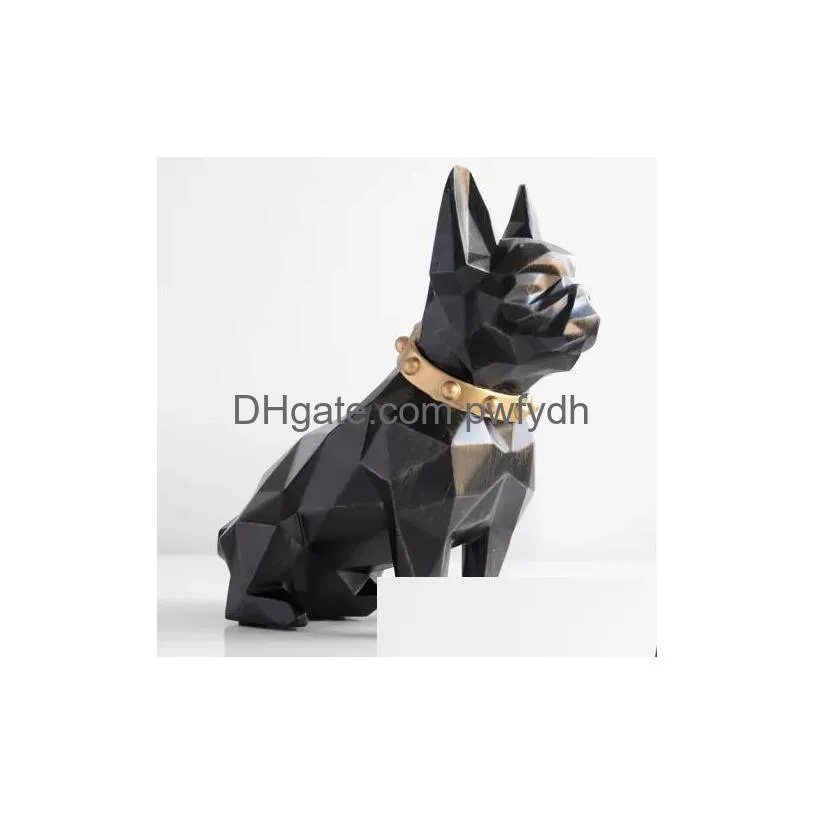 Objets décoratifs Figurines French Bldog Tirelire Boîte Piggy Figurine Décorations pour la maison Support de rangement Jouet Enfant Cadeau Argent Chien Fo Dh5X9