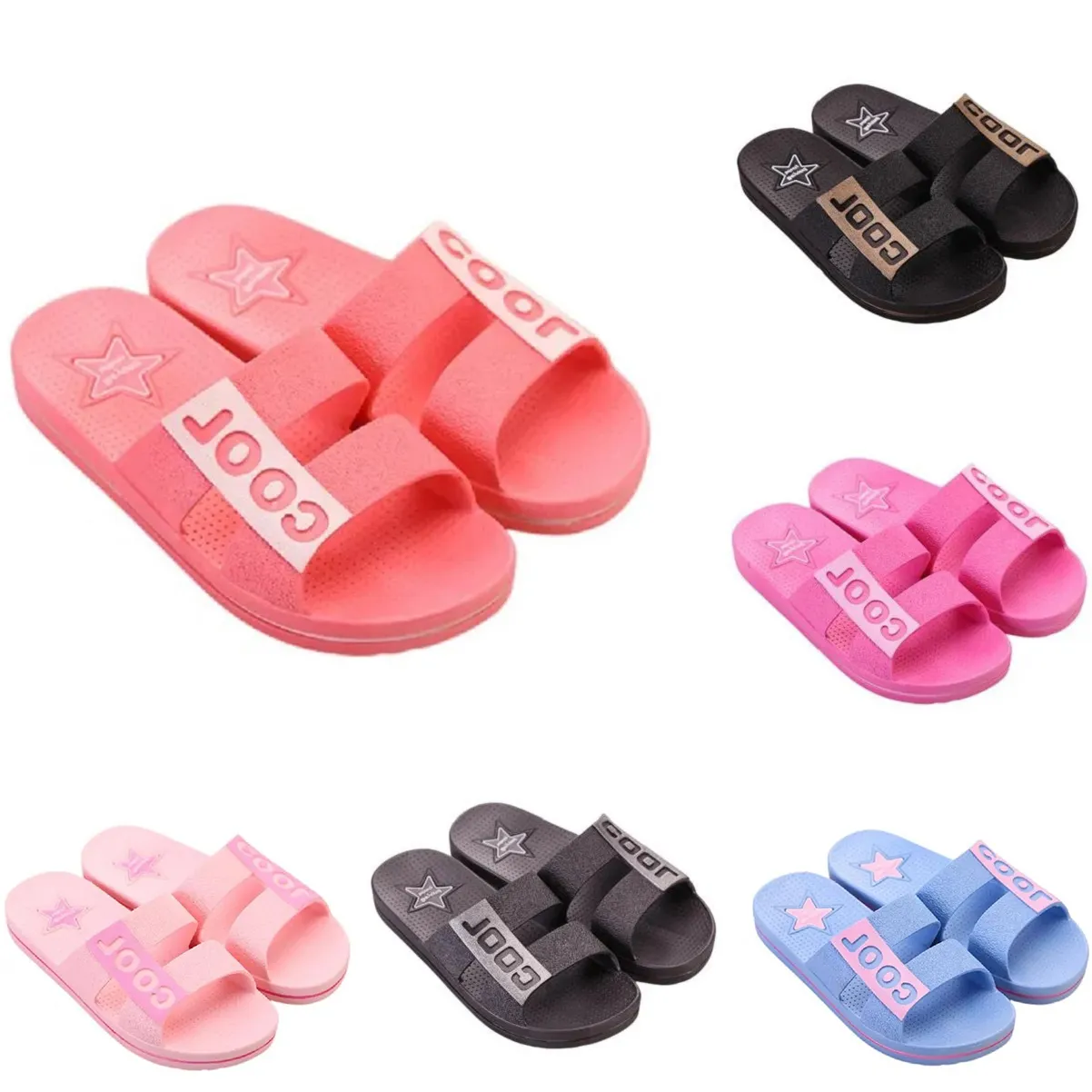 Slippers Slides Sandals Summer Black Pink Coffee Green Blue Coast Bathroom Mens Antiskid Slipper Sandal