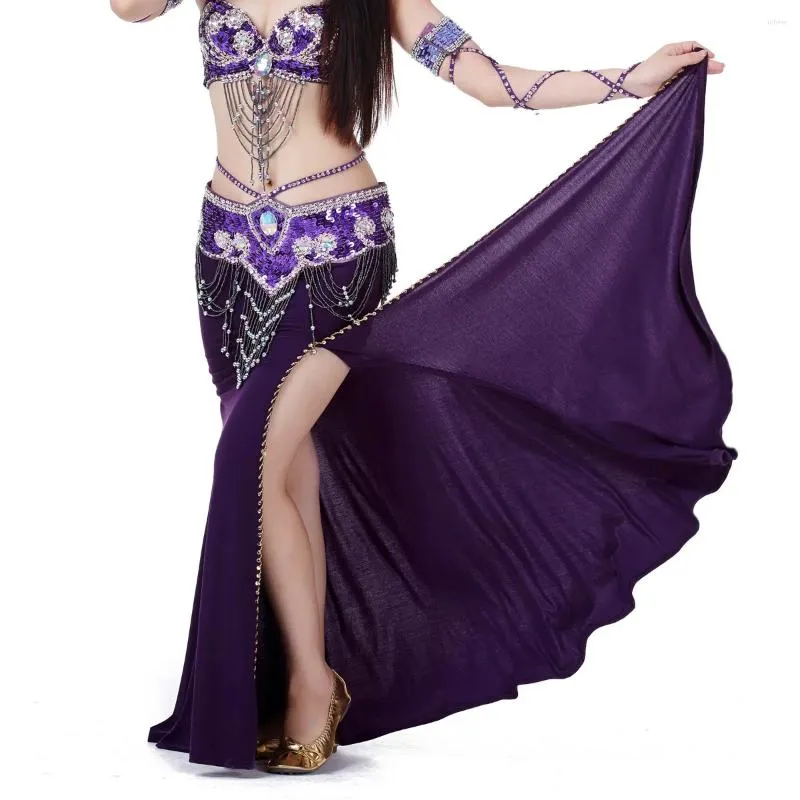 Scene Wear Women Belly Dance Costume Professional Föreställningar Split kjolklänning Oriental Dancing