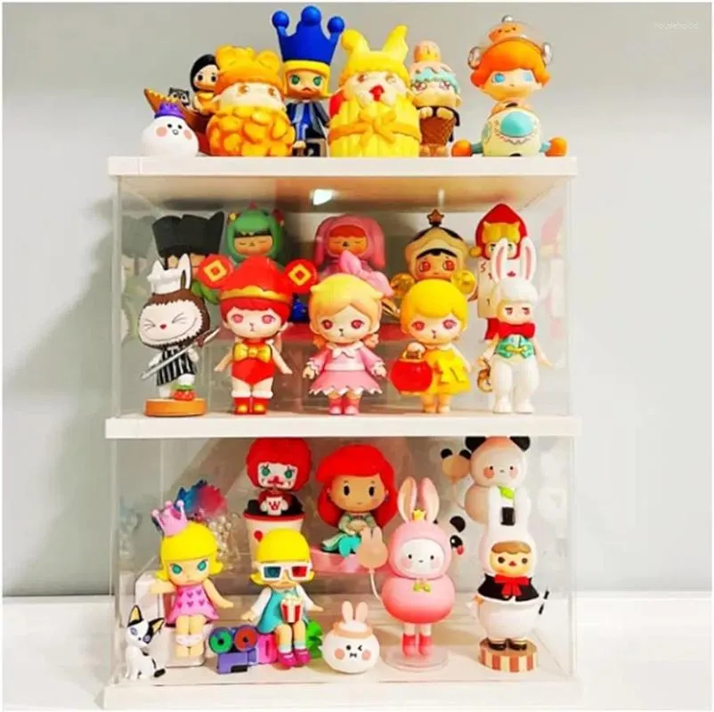 Storage Bags Jewelry Box Girls Organizer Blind Showcase Toy Doll Mart Figures Display Case For Women