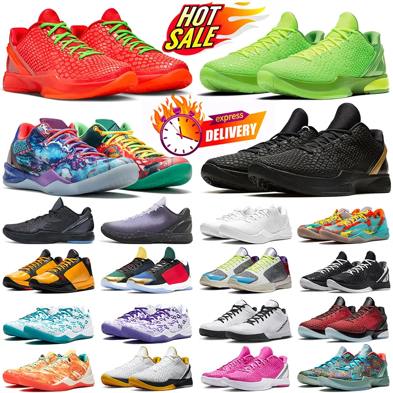 6 Scarpe da basket Reverse Grinch 8 What the Men Mambacita Bruce Lee Court Purple Aqua Chaos 5 Protro Metallic Gold Scarpe da ginnastica da uomo Sport Outdoor Sneakers